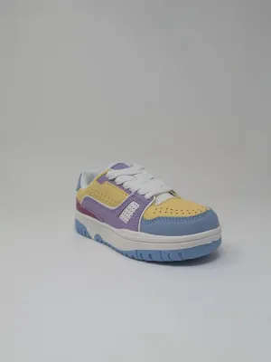 Forever Link Girl's Round Toe Cushioned Low Top Lace Up Sneaker Rich-35K