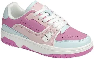 Forever Link Girl's Round Toe Cushioned Low Top Lace Up Sneaker Rich-35K