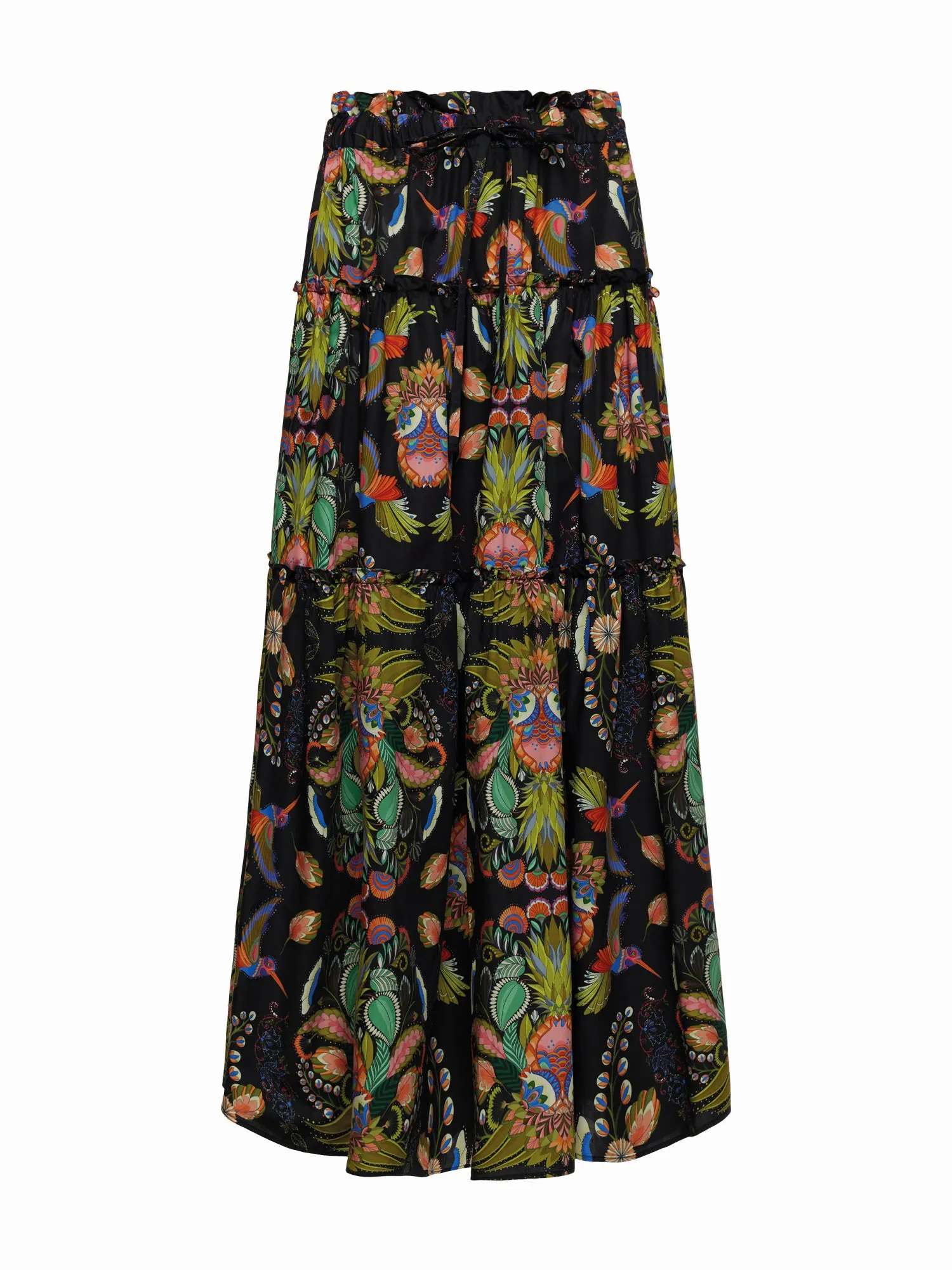 FRANCO FERRARI - COTTON TIERED MAX SKIRT