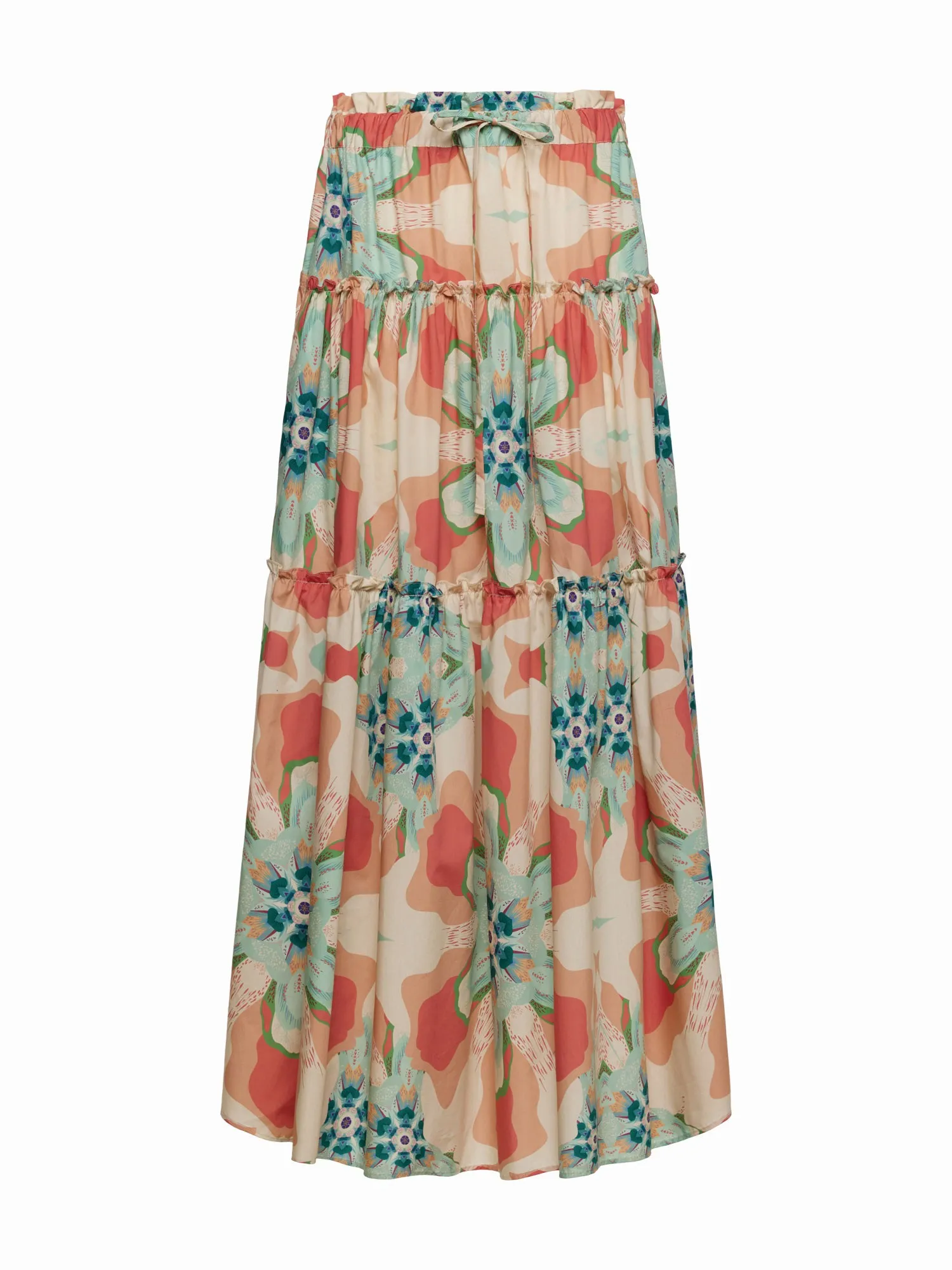 FRANCO FERRARI - COTTON TIERED MAX SKIRT