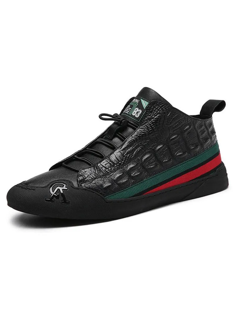 Genuine Leather High Quality Men Shoes Casual Daily Trendy Sneakers
