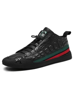 Genuine Leather High Quality Men Shoes Casual Daily Trendy Sneakers