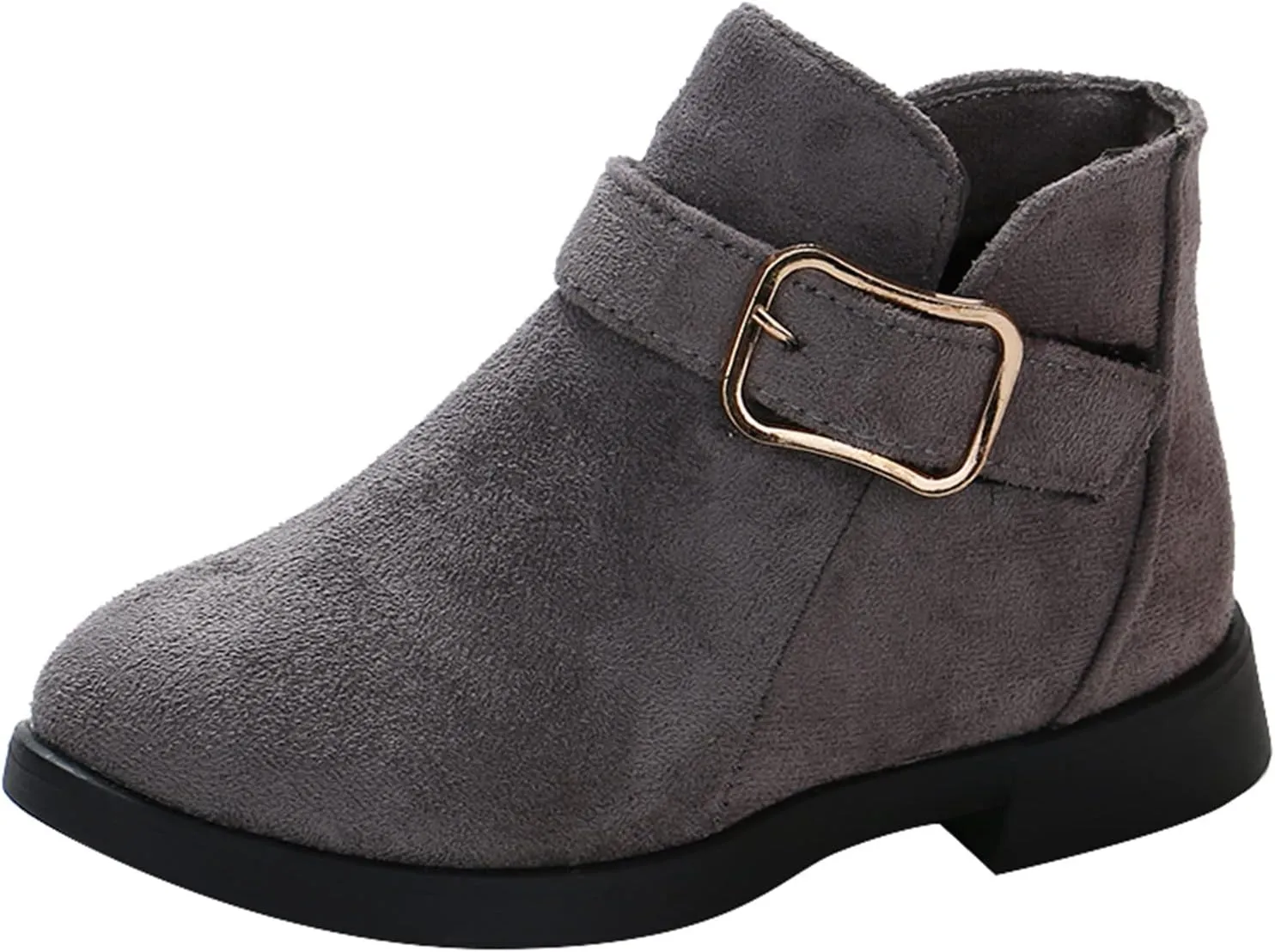 Girl Boots Kids Ankle Boots Warm Side Zipper Boots Low Heel Short Booties Winter Snow Boots Toddler Anti-Slip Shoes