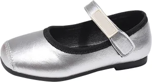 Girls Dress Shoes Soft Sole Mary Jane Sparkly Ballet Flats for Kids Princess Shoes Dress-Up Party Wedding School