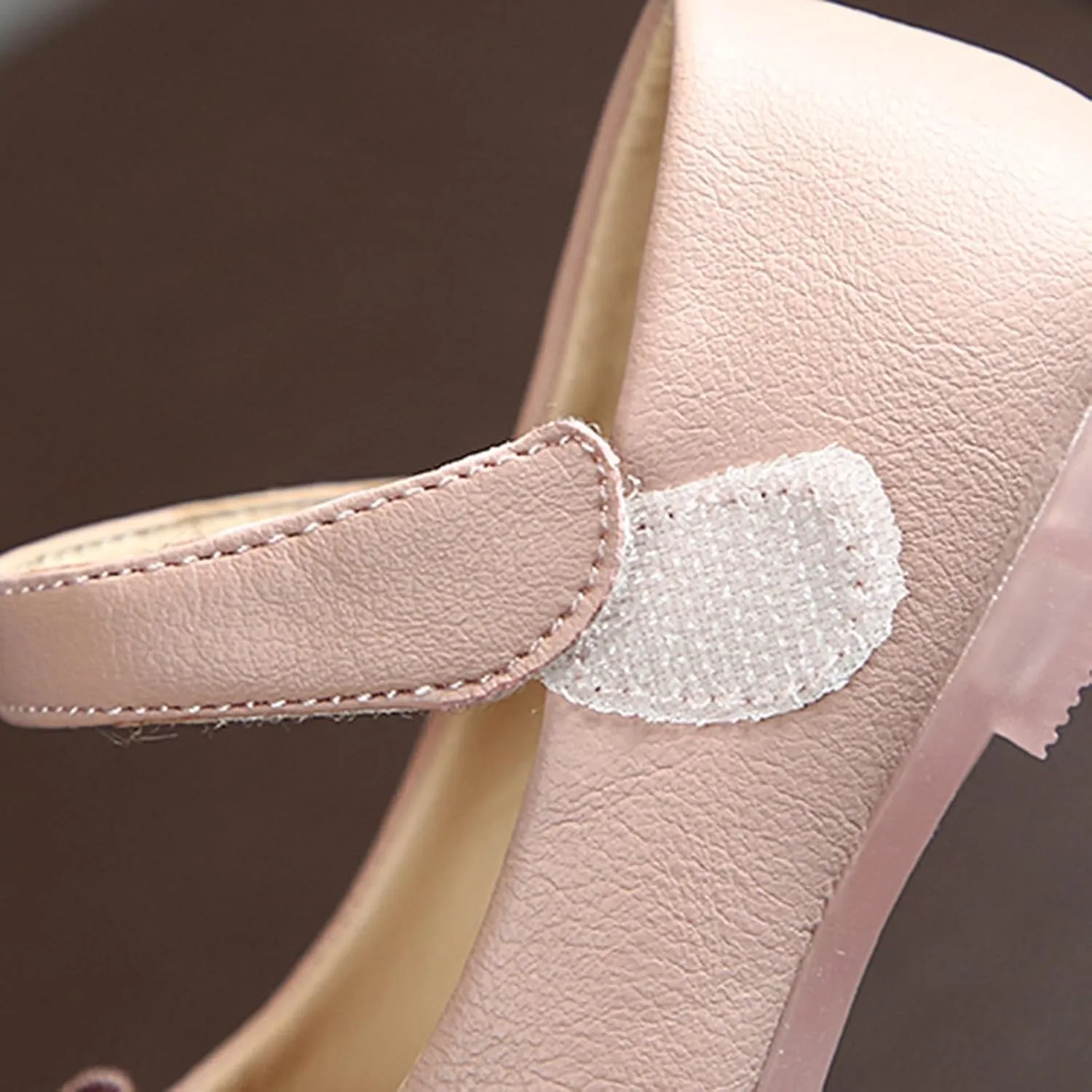 Girls Leather Soft Closed Toe Sandals Bow Pearl Glitter Strap Princess Shoes Kids Ankle Wedding Pageant Dress Sandals