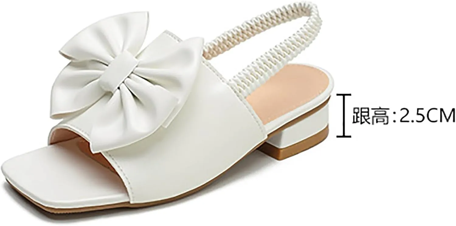 Girls Sandals for Big Kid Girls Sandals Soft Sole Lace Shoes Comfortable Non Slip Beach Shoes Elastic Band White Fairy Children's
