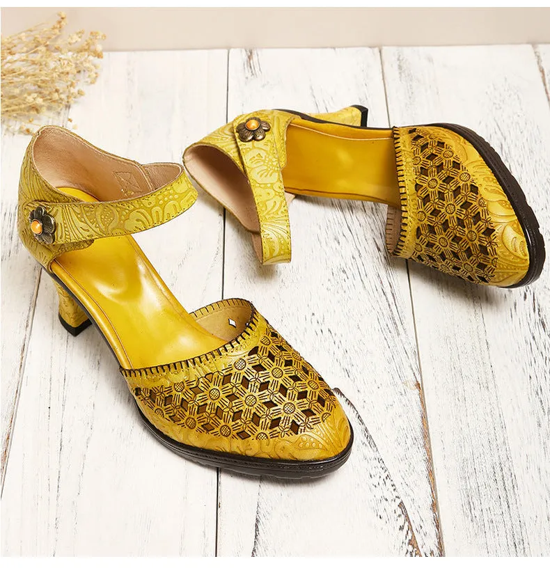 Handmade Closed-toe Hollow Versatile Sandals