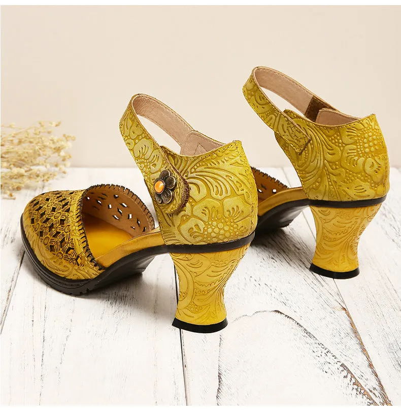 Handmade Closed-toe Hollow Versatile Sandals