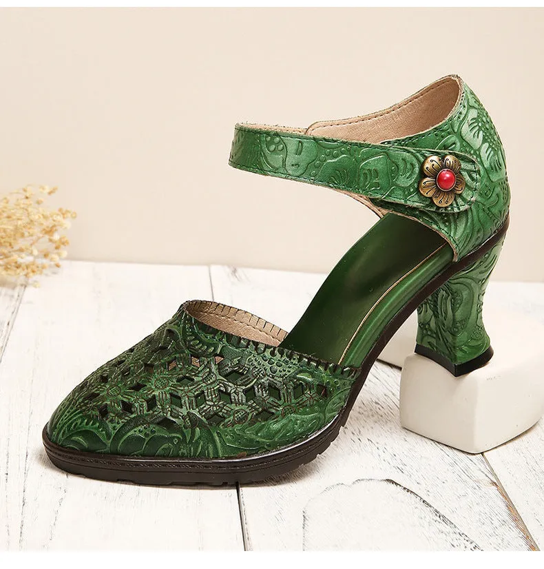 Handmade Closed-toe Hollow Versatile Sandals