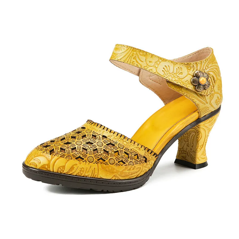 Handmade Closed-toe Hollow Versatile Sandals