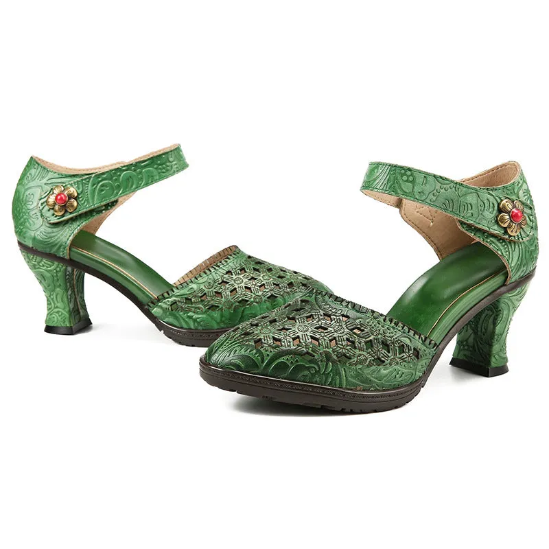 Handmade Closed-toe Hollow Versatile Sandals
