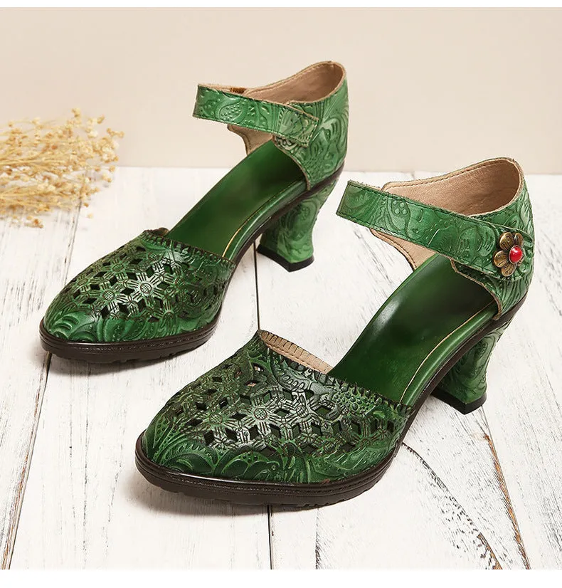 Handmade Closed-toe Hollow Versatile Sandals