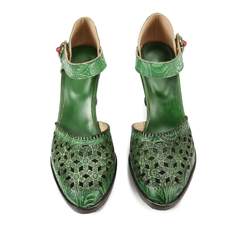 Handmade Closed-toe Hollow Versatile Sandals