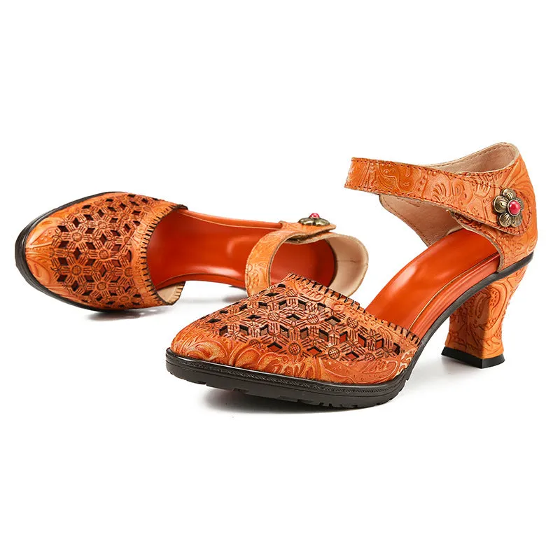 Handmade Closed-toe Hollow Versatile Sandals