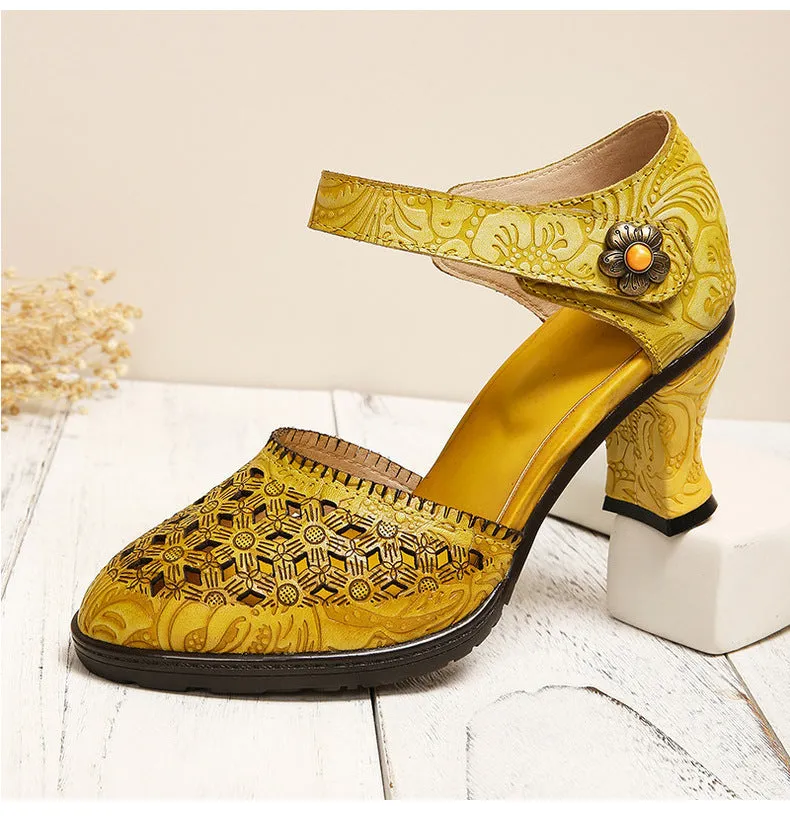 Handmade Closed-toe Hollow Versatile Sandals