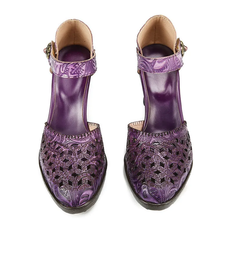 Handmade Closed-toe Hollow Versatile Sandals