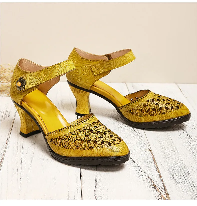 Handmade Closed-toe Hollow Versatile Sandals