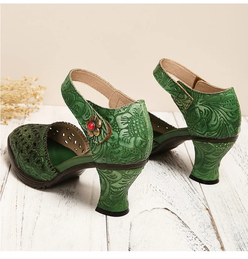 Handmade Closed-toe Hollow Versatile Sandals