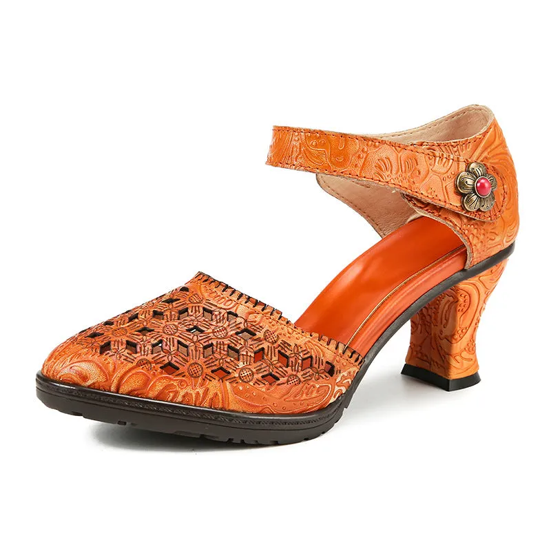 Handmade Closed-toe Hollow Versatile Sandals