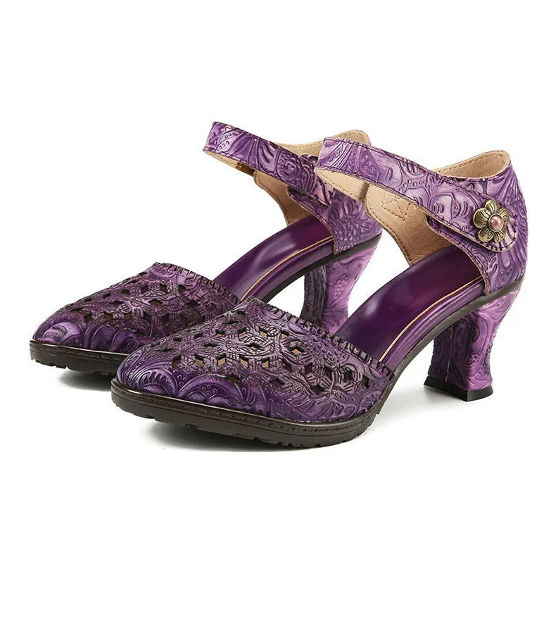 Handmade Closed-toe Hollow Versatile Sandals