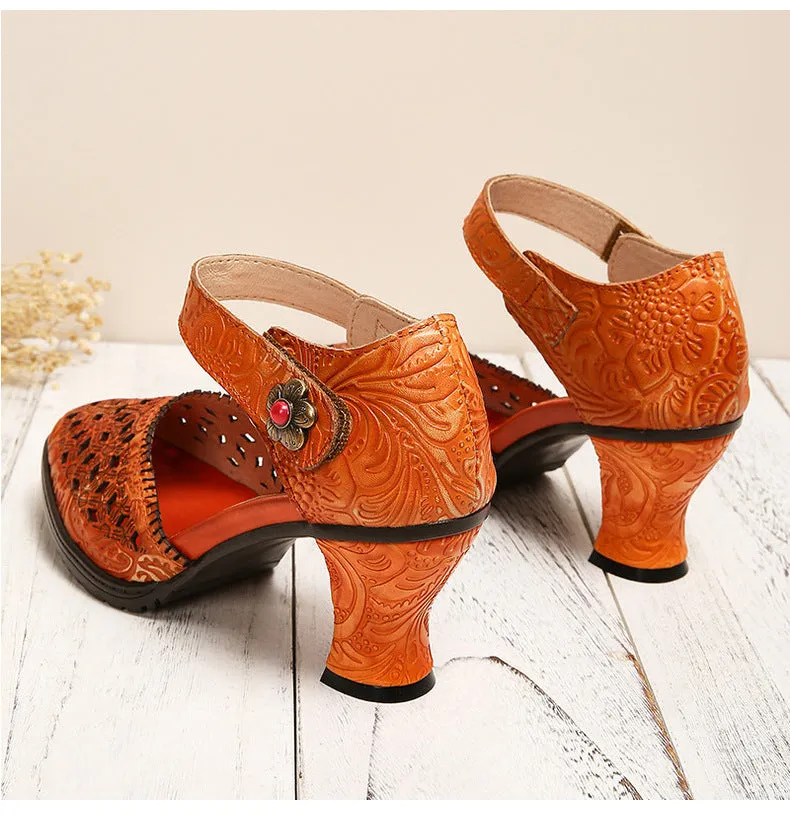 Handmade Closed-toe Hollow Versatile Sandals