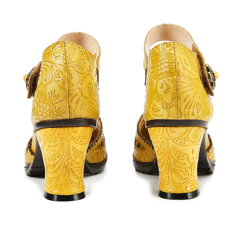 Handmade Closed-toe Hollow Versatile Sandals