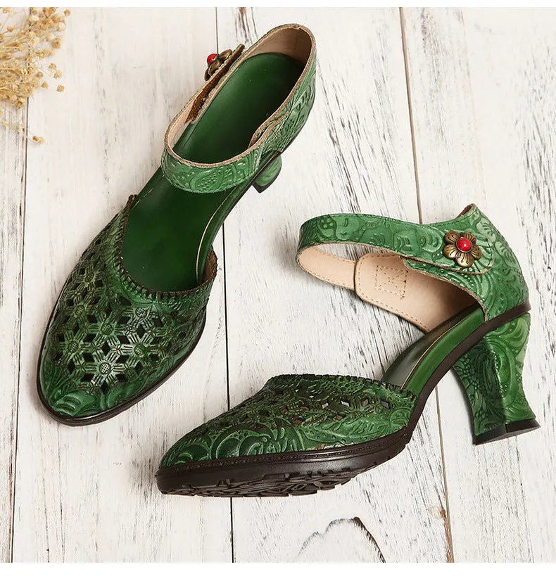 Handmade Closed-toe Hollow Versatile Sandals