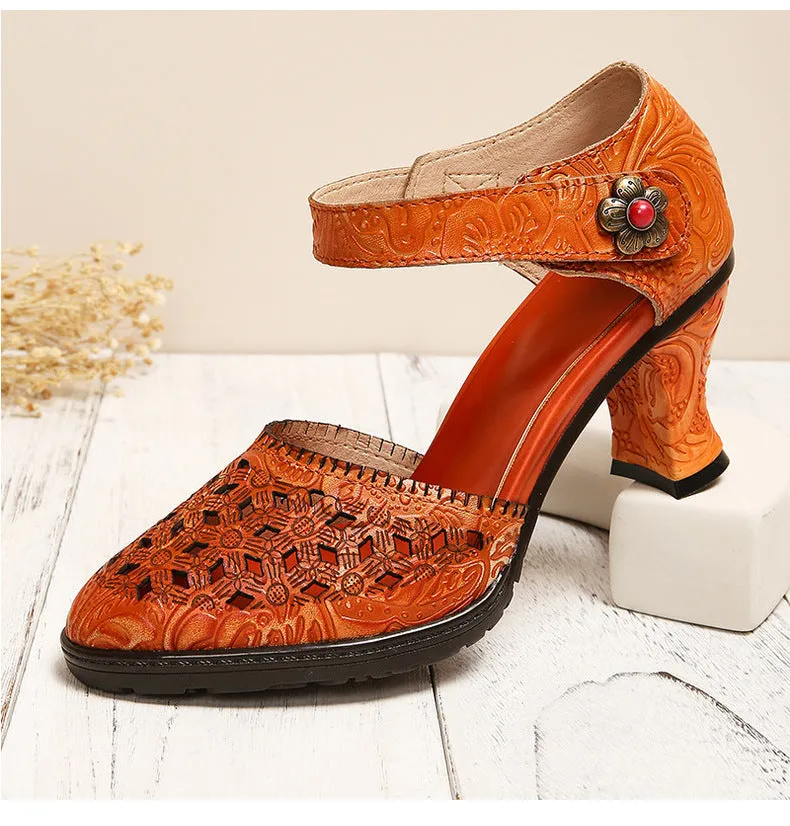Handmade Closed-toe Hollow Versatile Sandals