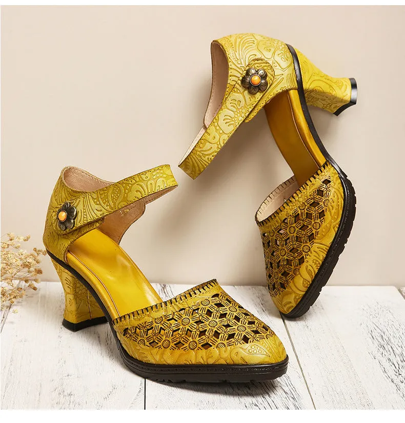Handmade Closed-toe Hollow Versatile Sandals