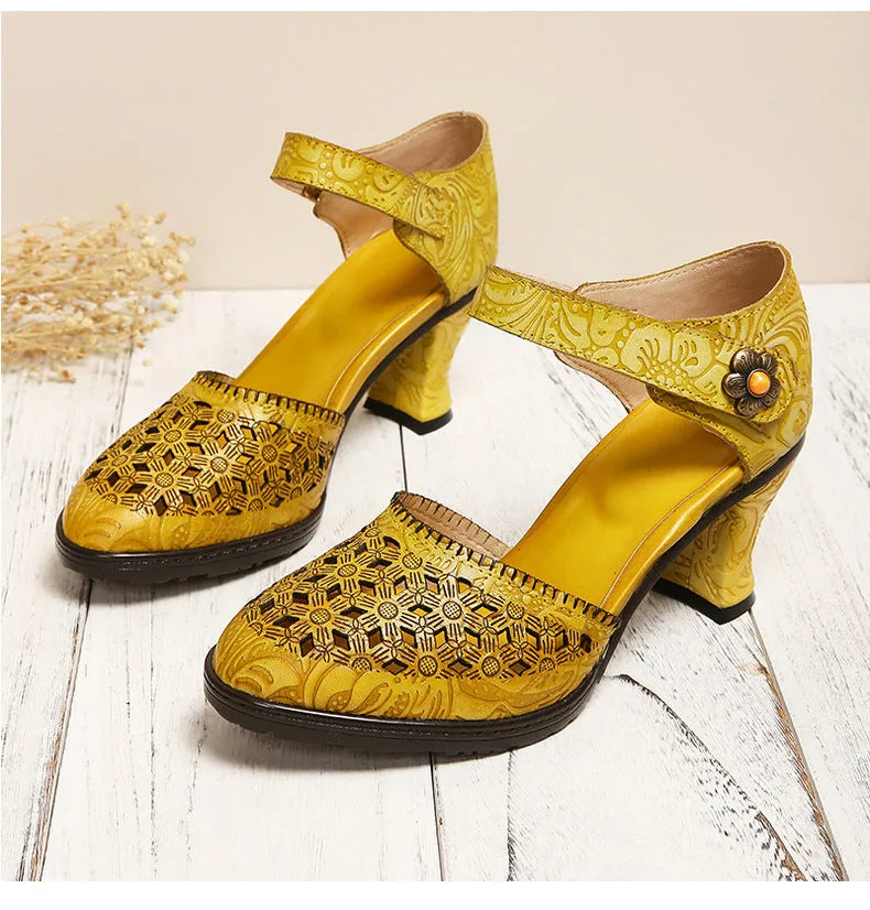 Handmade Closed-toe Hollow Versatile Sandals