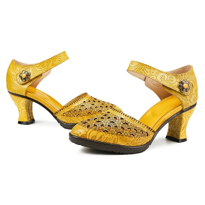 Handmade Closed-toe Hollow Versatile Sandals