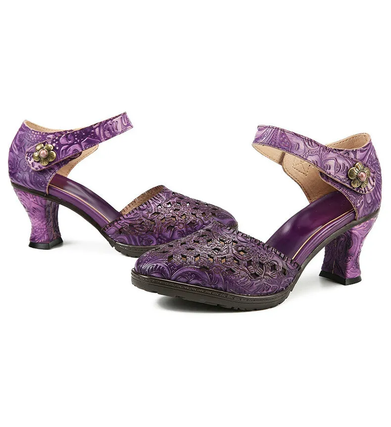 Handmade Closed-toe Hollow Versatile Sandals