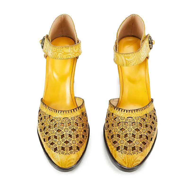 Handmade Closed-toe Hollow Versatile Sandals