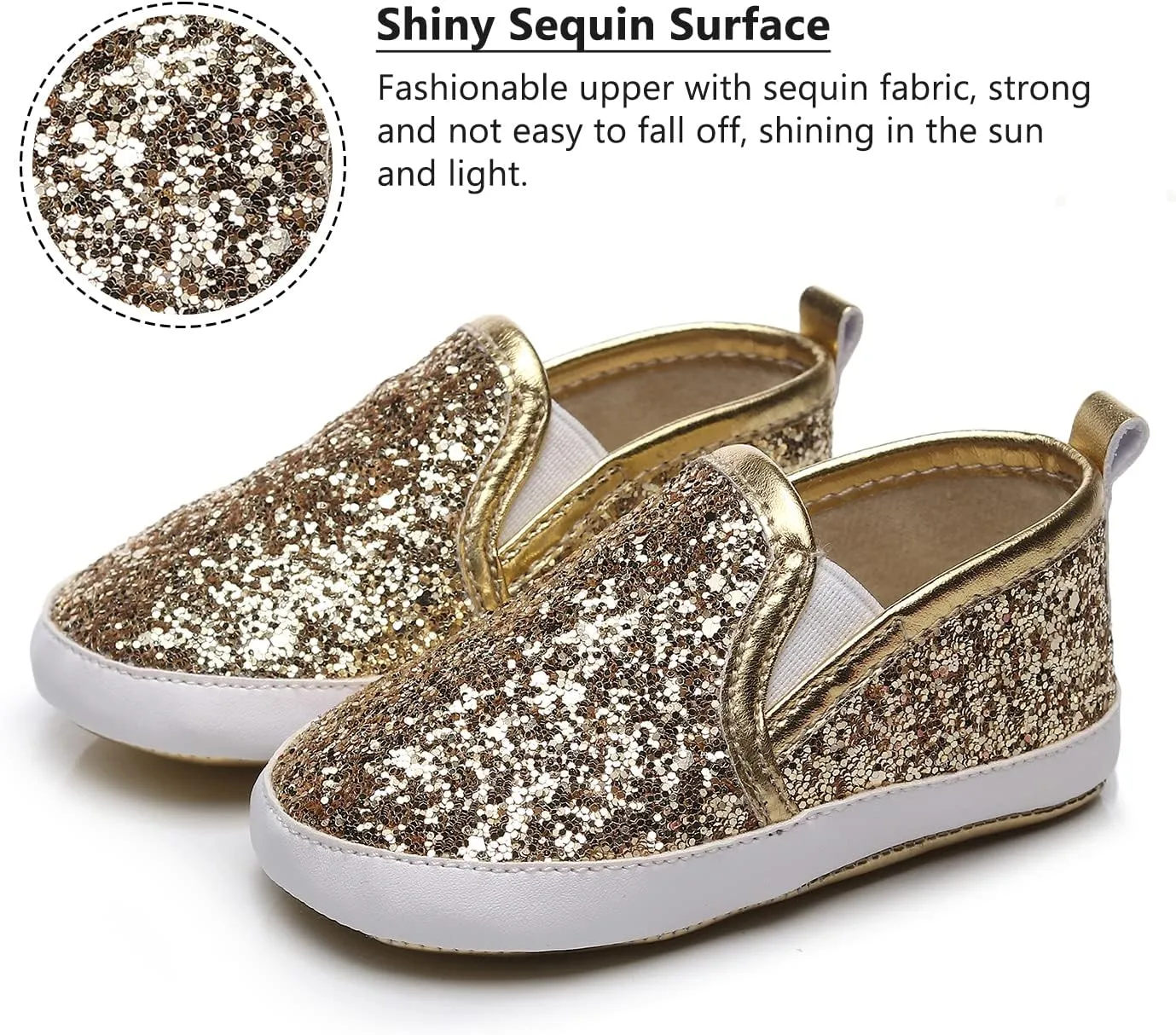 HONGTEYA Baby Boys Girls Shoes Infant Sneakers Baby Moccasins Pu Leather Soft Sole Anti-Slip Flats Toddlers First Walkers Newborn Crib Shoes Tennis Sports Shoes Outdoor Indoor