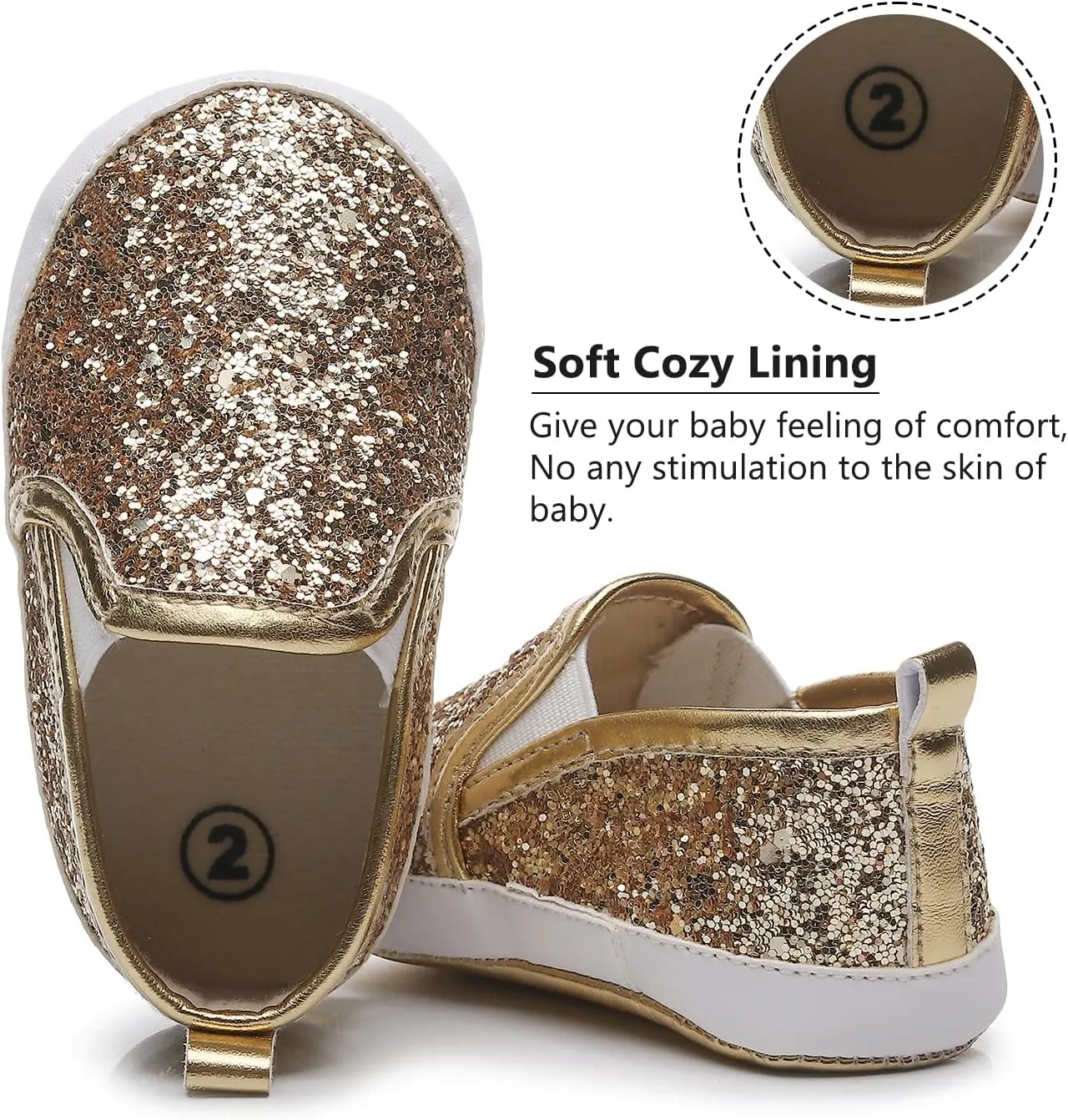 HONGTEYA Baby Boys Girls Shoes Infant Sneakers Baby Moccasins Pu Leather Soft Sole Anti-Slip Flats Toddlers First Walkers Newborn Crib Shoes Tennis Sports Shoes Outdoor Indoor