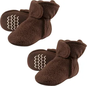 Hudson Baby Cozy Warm Toddler Slipper Booties with Non Skid Bottom