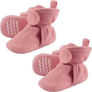 Hudson Baby Cozy Warm Toddler Slipper Booties with Non Skid Bottom