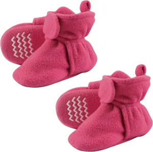 Hudson Baby Cozy Warm Toddler Slipper Booties with Non Skid Bottom