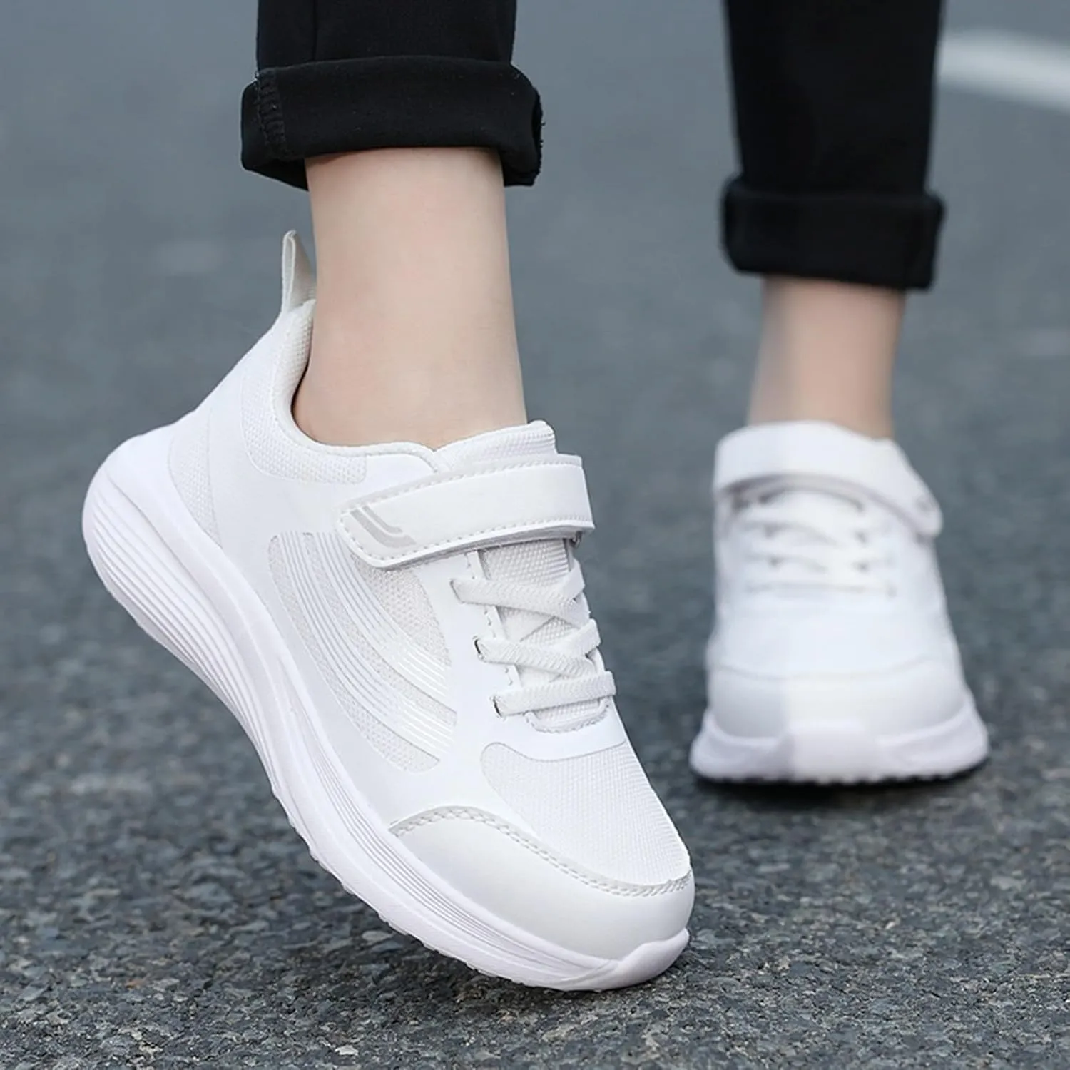 IWIHMIV Girls Athletic Shoes Toddler Tennis Shoes Sneakers for Boys Running Shoes Girls Boys Casual Breathable Sports Shoes