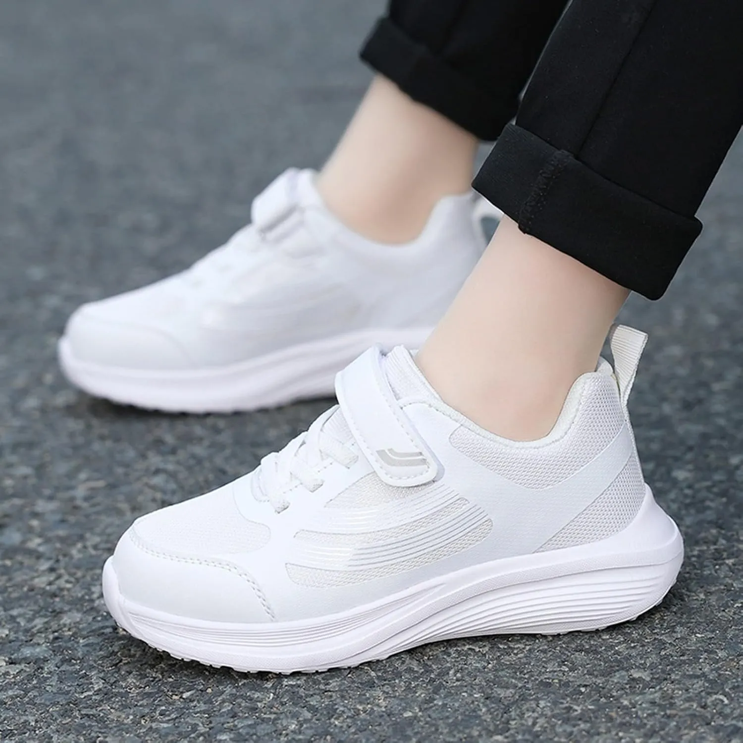 IWIHMIV Girls Athletic Shoes Toddler Tennis Shoes Sneakers for Boys Running Shoes Girls Boys Casual Breathable Sports Shoes