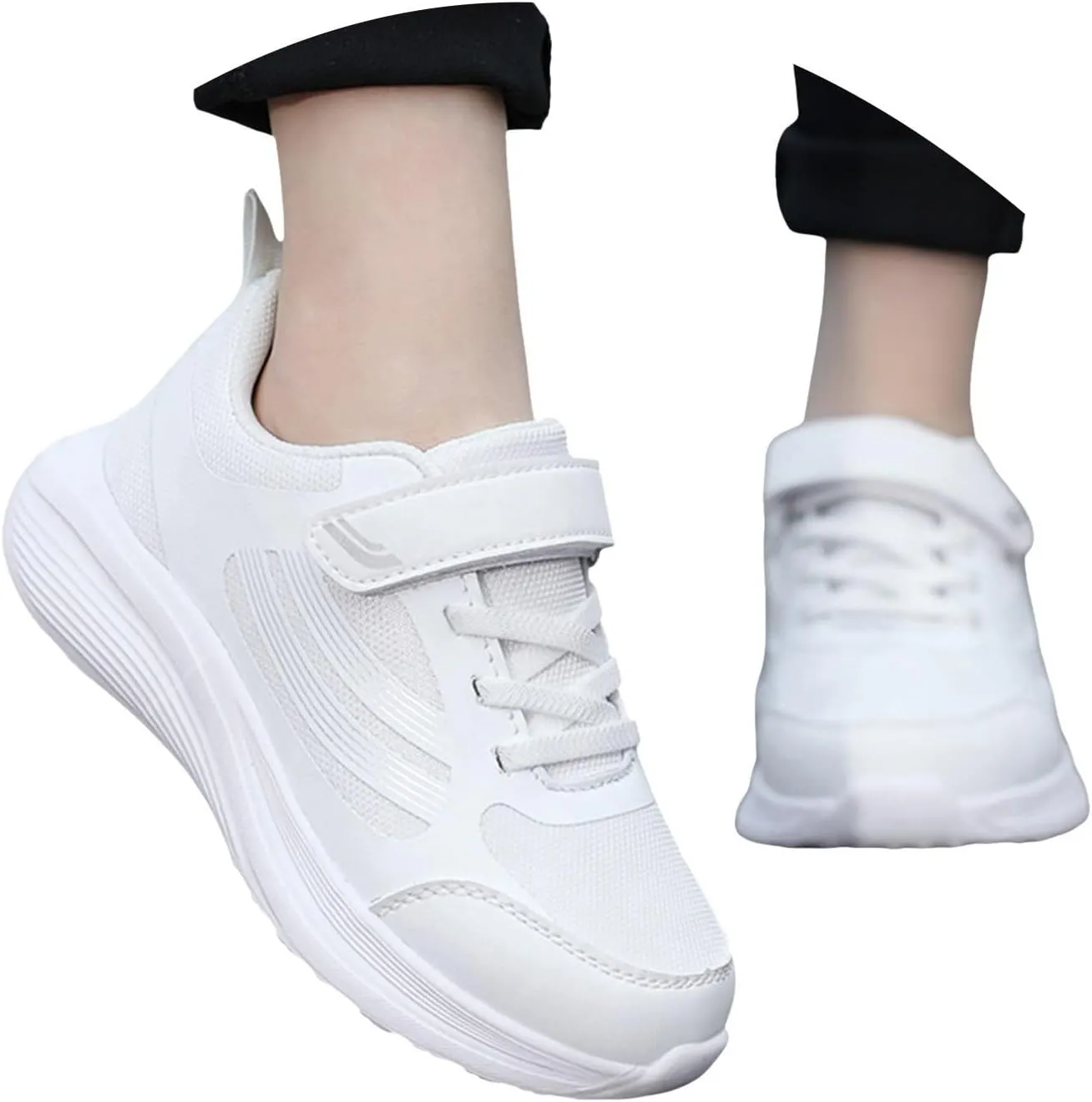 IWIHMIV Girls Athletic Shoes Toddler Tennis Shoes Sneakers for Boys Running Shoes Girls Boys Casual Breathable Sports Shoes