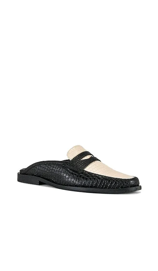 Kaanas Brezo Color Blocked Mule in Black,Cream