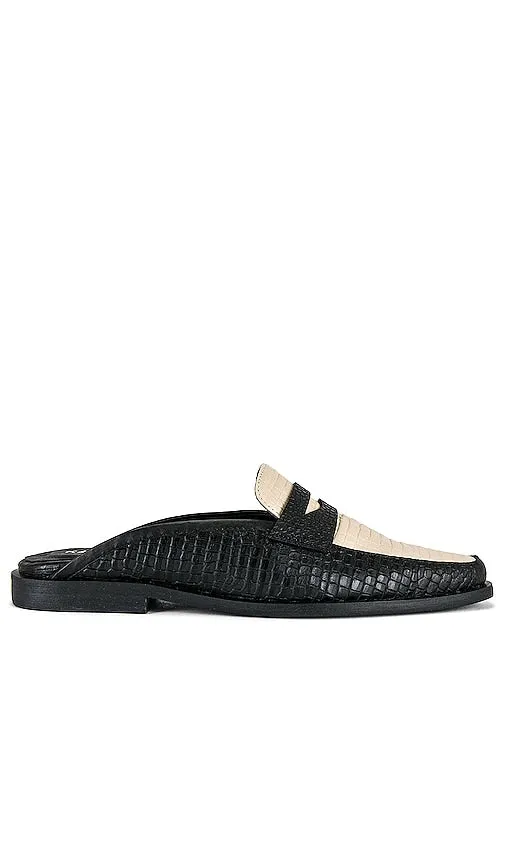 Kaanas Brezo Color Blocked Mule in Black,Cream