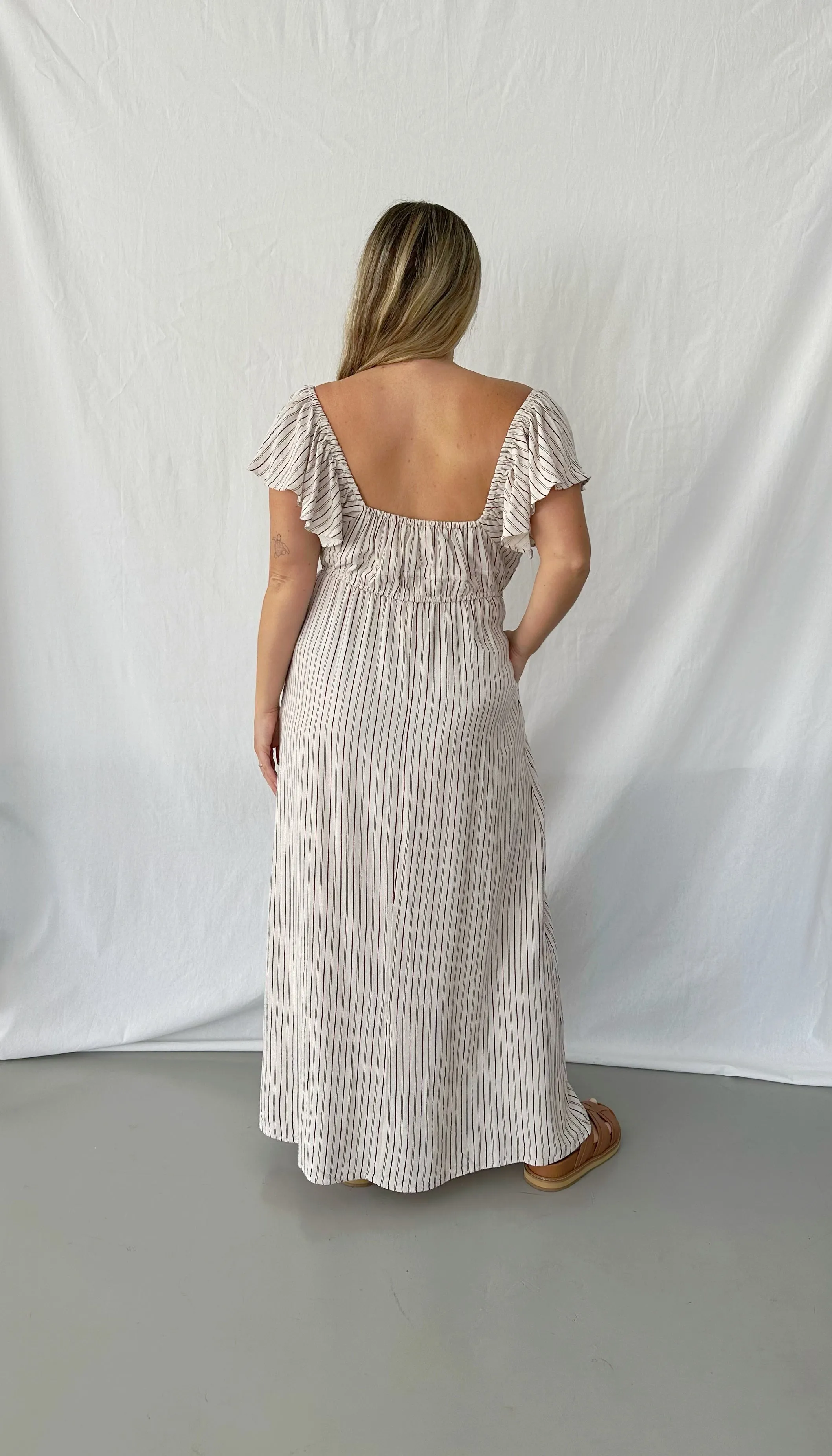 Kara Maxi Dress - Cherry Stripe