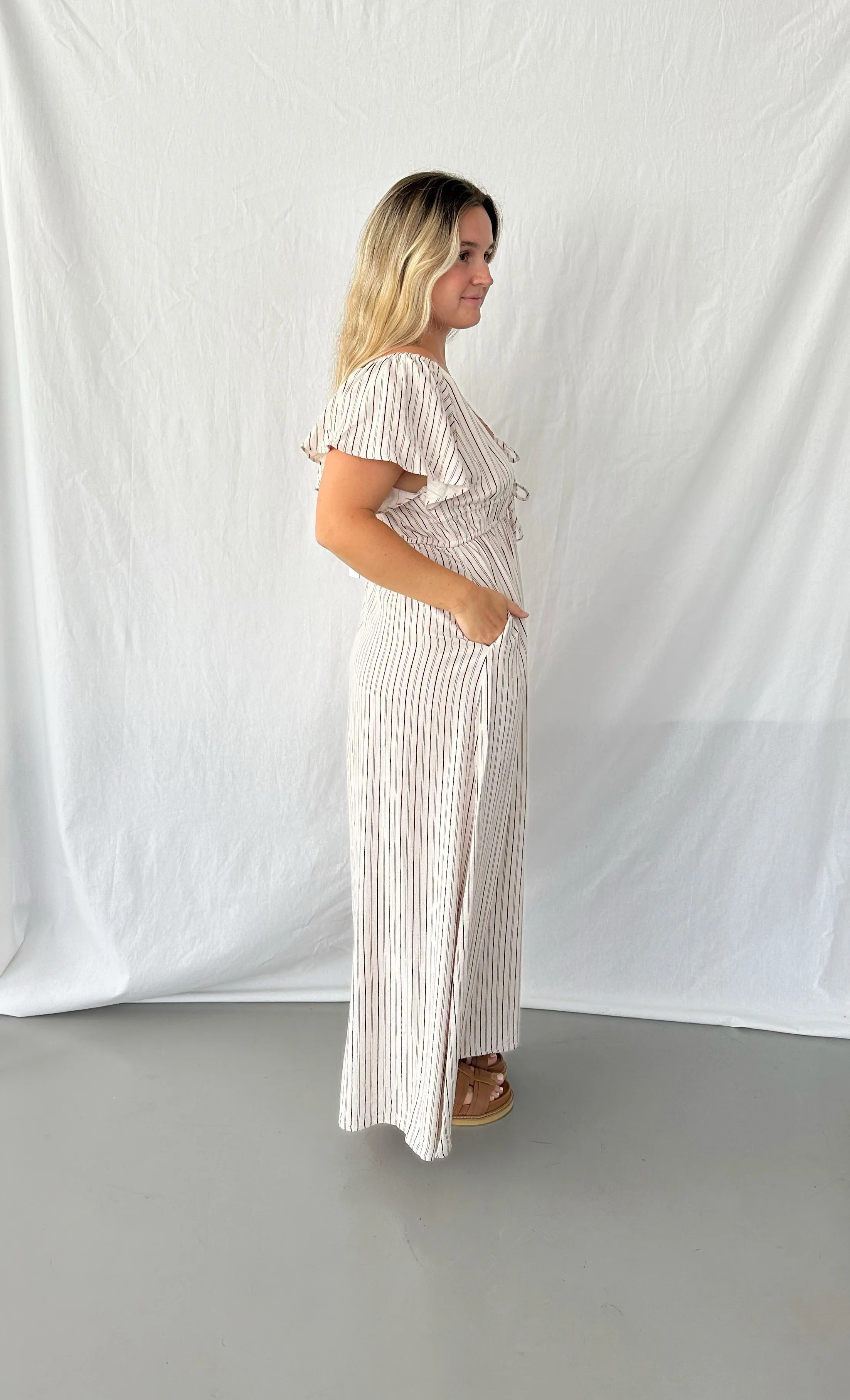 Kara Maxi Dress - Cherry Stripe