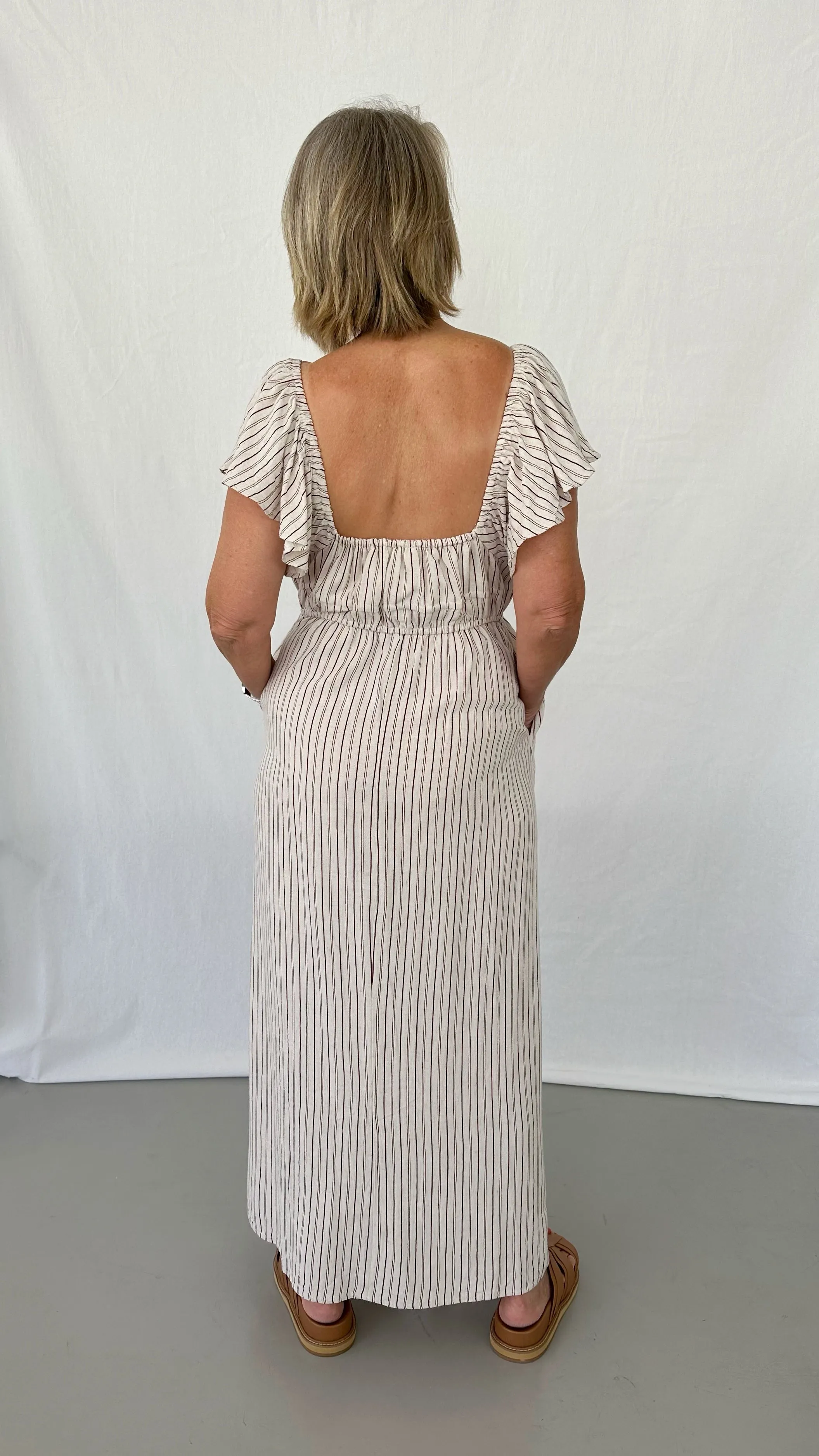 Kara Maxi Dress - Cherry Stripe
