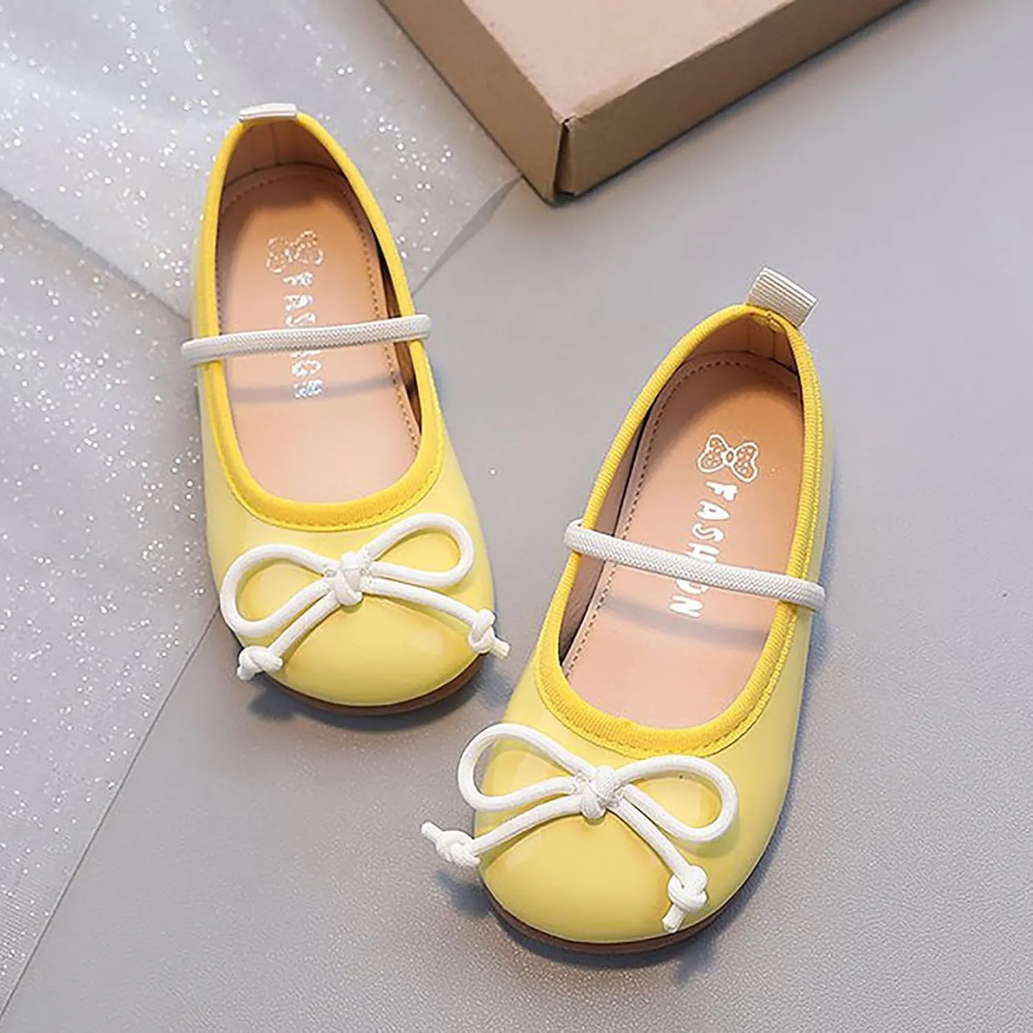 Kids Mary Jane Flat Shoes Little Girls Toddler Dress Ballet Shoes Non Slip Soft Sole Platform Birthday Party Sandals