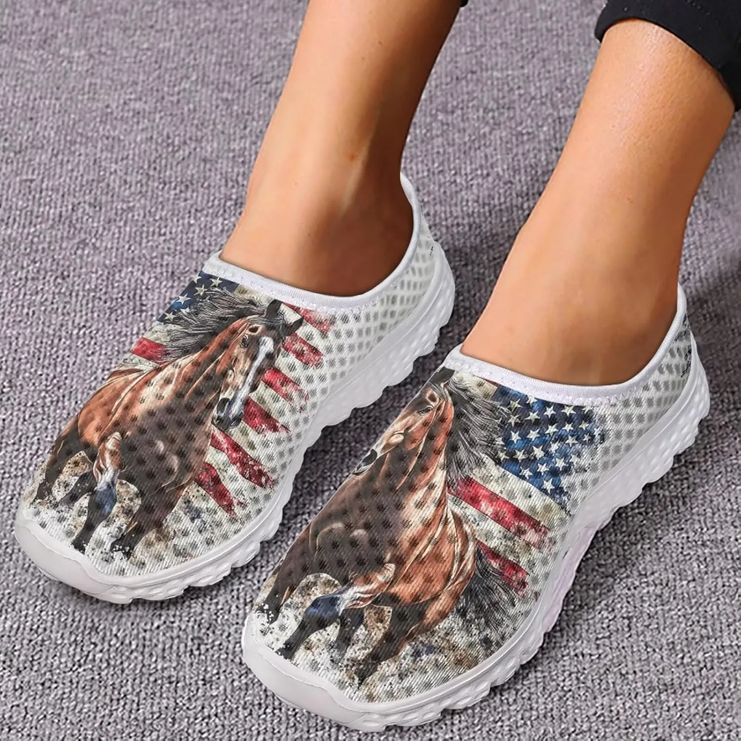 Kuiaobaty Fashion Sneakers Lightweight Breathable Slip-Ons Walking Shoes Athletic Casual Footwear Women's Men's Loafers