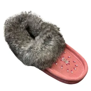 Ladies Moccasins - Pink Flamingo