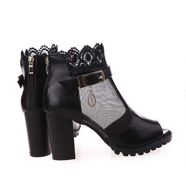 Ladies Open Toe High Heel Sandals